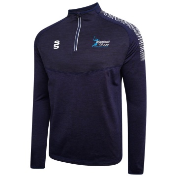 Bramhall Badminton Club 1/4 Zip Dual Performance Top : Navy