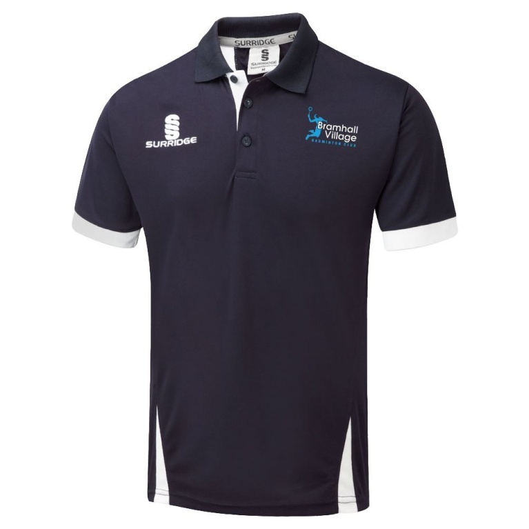 Bramhall Badminton Club Fuse Polo Shirt : Navy / White